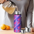 thumbnail image 4 of Modern 20oz Stainless Steel Thermal Bottle with Tea Filter and Cup Lid, Vacuum Insulated Coffee Mug with 316L Inner Liner, Leakproof Travel Thermos for Office, Commute & Outdoor, 4 of 7