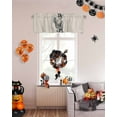 thumbnail image 4 of Halloween Valances for Windows Skeleton Couple Window Curtain Rod Pocket Skull Holiday Window Treatment Decor Valances for Kitchen Living Room Bedroom 42x12in, 4 of 7