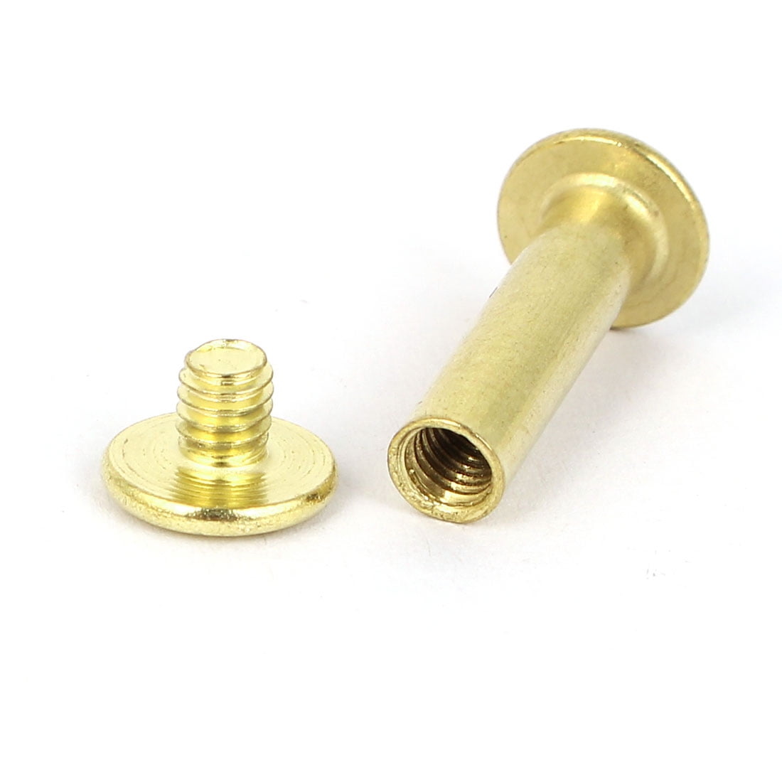 5mmx20mm Brass Plated Chicago Screws Binding Posts Docking Rivet 30pcs