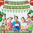thumbnail image 3 of Football Theme Party Supplies - Including Plates, Cups, Napkins, Tablecloth, Tableware, Straws, Cake Topper, Balloons, Banner for Game Day and Football Birthday Decorations, Serves 20, 3 of 7