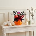 thumbnail image 4 of Fall Artificial Pumpkin Floral Centerpiece with Sunflowers and Skull for Mantel, Table and Halloween Thanksgiving Decor, Harvest Celebration, Table Accent, 4 of 6