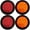 2x Amber + 2x Red, variant on 2.5 Round Amber Led Clearance Side Marker Lights Kit 13 Diodes Light Grommet Wire Pigtail Truck Trailer Rv Flush Mount Waterproof 12V Sealed, 2.5 Round Led Marker Lights