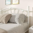 thumbnail image 2 of 4 EVER WINNER Twin Size Metal Platform Bed Frame with Heart-Shaped Decorative Headboard and Footboard, 12.2" Under bed Storage Space, White, 2 of 7