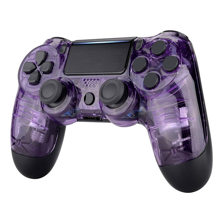 Transparent Crystal Clear Purple Replacement Case for PS4 Slim Pro