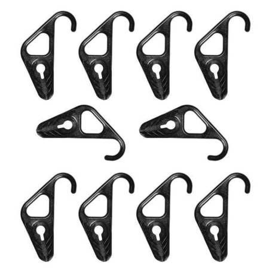 THE BETTER BUNGEE BB1/4NHBK Bungee Hook,Black,4 in. L,2 in. W,PK10