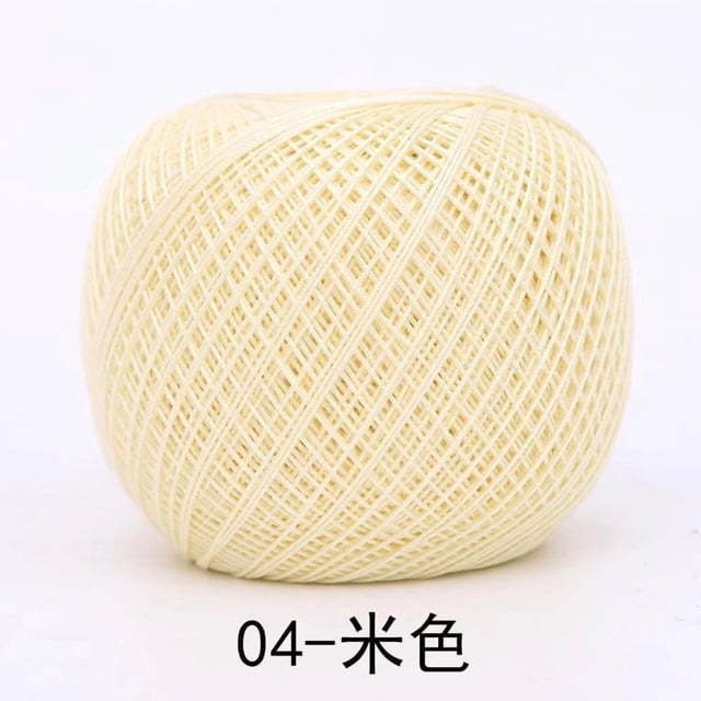 Zhuge Thin Yarn,8#Lace thread, 50g 1 roll, Long-Staple Cotton Yarn for Handcrafts, Knitting Small Items, Soft & Anti-Pilling, Fade-Resistant,Ideal for DIY Projects,beige
