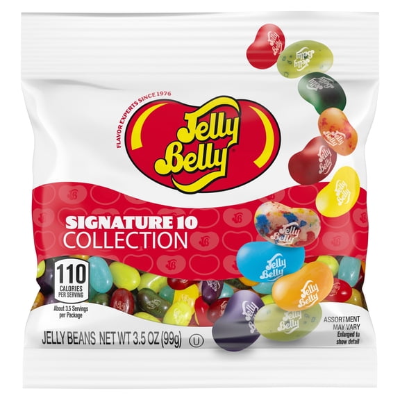 Jelly Belly Signature 10 Jelly Bean Collection - 3.5 oz Grab & Go® Bag - Genuine, Official, Straight from the Source