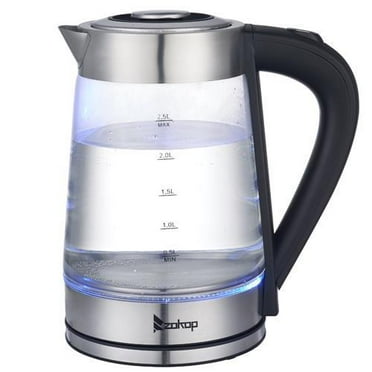 Ktaxon 2.5L Electric Glass Hot Water Kettles Coffee Tea,Silver