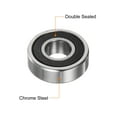 thumbnail image 4 of R4-2RS Deep Groove Ball Bearing, 1/4" x 5/8" x 10/51" Chrome Steel Z2 Double Rubber Sealed Bearing, 10 Pack, 4 of 5