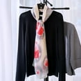 thumbnail image 3 of Wrapables Lightweight Vibrant Spring Chiffon Scarf, Gray Tulips, 3 of 6