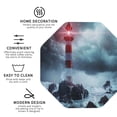 thumbnail image 4 of Disketp Lighthouse In A Stormy Sea Funny Coasters,6 Pcs Leather Coasters With Holder, Perfect Housewarming Hostess Gifts,Protect Furniture From Water Marks Scratch And Damage, 4 of 9
