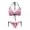 Hibiscus Floral Print, variant on Jamaican Flag Heart Print Halter Bikini Set Two Piece Triangle Swimsuit for Beach Vacation Pool Party Sexy Tie Side Bathing Suit for Women