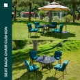 thumbnail image 5 of YOOZEKU Outdoor Indoor Seat Back Chair Cushions Set of 4,Waterproof Tufted Lawn Dining Chair Cushions for Patio Furniture with Ties,42x21inch, Dark Green, 5 of 6