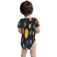thumbnail image 3 of Yiaed Planets And Their Moons Print Infant Climbing Short Sleeve Onesie One-Piece Baby Bodysuit Clothes 0-12 Months -2 Years, 3 of 6