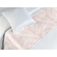 thumbnail image 3 of Leaves Bed Runner, Simple Jungle Leaf Pattern Botanical Hawaiian Flora Aloha Boho Nature Print, Decorative Accent Bedding Scarf for Hotels Homes & Guest Rooms, Twin, Rose and White, by Ambesonne, 3 of 3