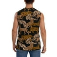 thumbnail image 4 of Balery Leopard Print Men's Sleeveless Muscle Shirts Workout Tank Top, Moisture Wicking, Odor Protection-Small, 4 of 8