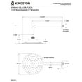 thumbnail image 3 of Kingston Brass K136A2CK Victorian 7-3/4 Inch Round Raindrop Brass Shower Head with 12-Inch Shower Arm in Polished Brass, 3 of 5