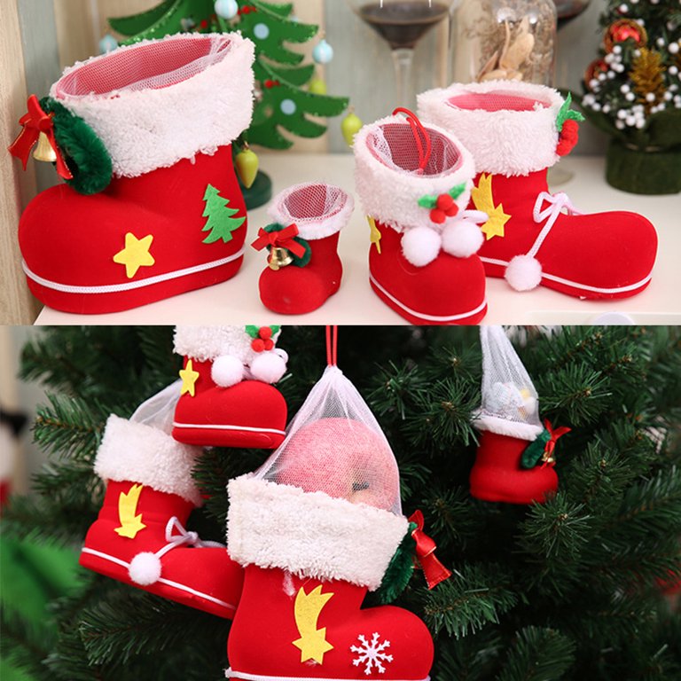 Christmas Sugar Storage Boots Xmas Decor for Tree Shoe Style