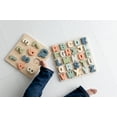 Pearhead Wooden Alphabet Puzzle, Colorful ABC Letters, Interactive