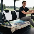 thumbnail image 5 of Pzuqiu Golf Cart Seat Non-slip, Compatible with Sports Summer, Golf Cart Seat Covers Fit for Club Car EZGO TXT RXV, Turtle and Starfish Pattern, 5 of 9