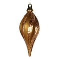 thumbnail image 1 of Vickerman 16'' Antique Gold with Matching Glitter Shatterproof Swirl Drop. Comes ready to hang with Secured Cap, 1 of 2