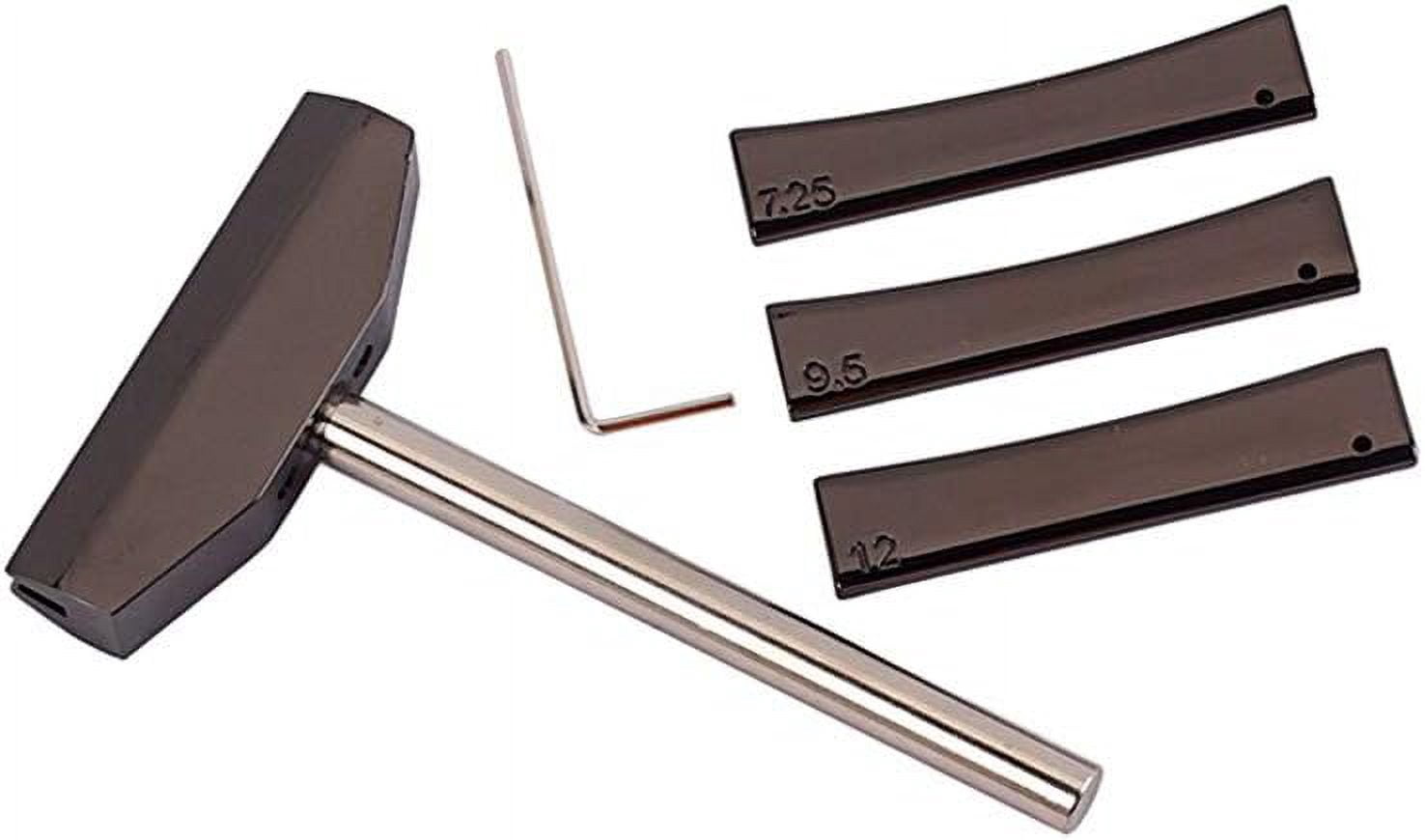 ABCISI Electric Guitar Repair Tool, Alloy Fingerboard Fret Press Caul with 12/7.25/9.5 Inserts, Guitar Fret Adjustment Tool Musical Instrument Accessory - Black