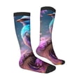 thumbnail image 3 of Haiem Beautiful Flower Blue Bird Socks, Funny Novelty Crazy Design Cotton Socks Sports Socks Knee High Socks For Men, Women,1Pairs - Gift For Working Friends, 3 of 8