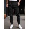 thumbnail image 2 of Pantalones De Traje Simples De Color Sólido Para Hombres, 2 of 8