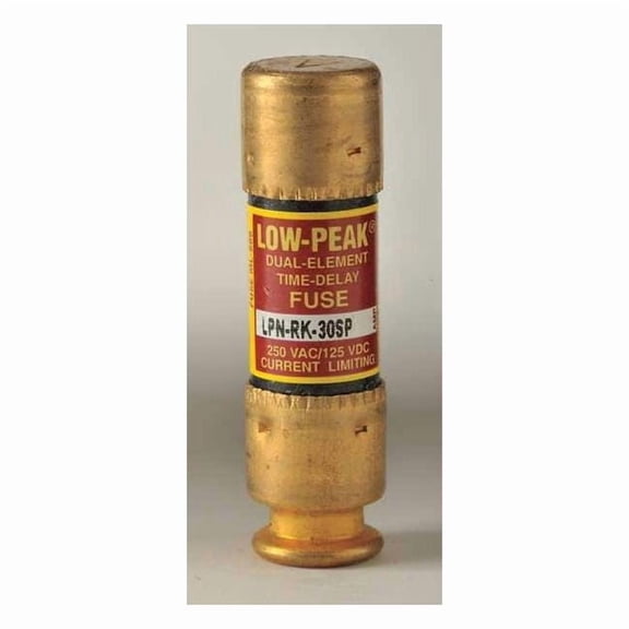 UL Class Fuse, RK1 Class, Time-Delay, 30A, 250V AC, Non-Indicating