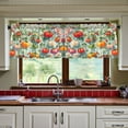 thumbnail image 3 of Yayeee Kitchen Curtains Tier Set of 2 Light Filtering 57"x36" Over Sink Window Panels, Green Floral Tomatoes, 3 of 7