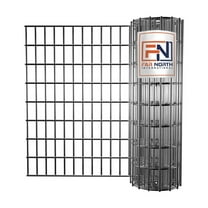 Far North 14-Gauge Galvanized Welded Wire Fence, 48" x 50', Black Vinyl Coated