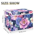 thumbnail image 5 of Yayeee Collapsible Cube Storage Bin with Lid Fabric Closet Decorative Basket with Handles, Colorful Art Flowers, 5 of 7
