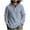 Light Blue, variant on PuLe Hoodies for Men Men Fashion Casual Stripe Button Round-Neck Long Sleeve With Hooded Blouse