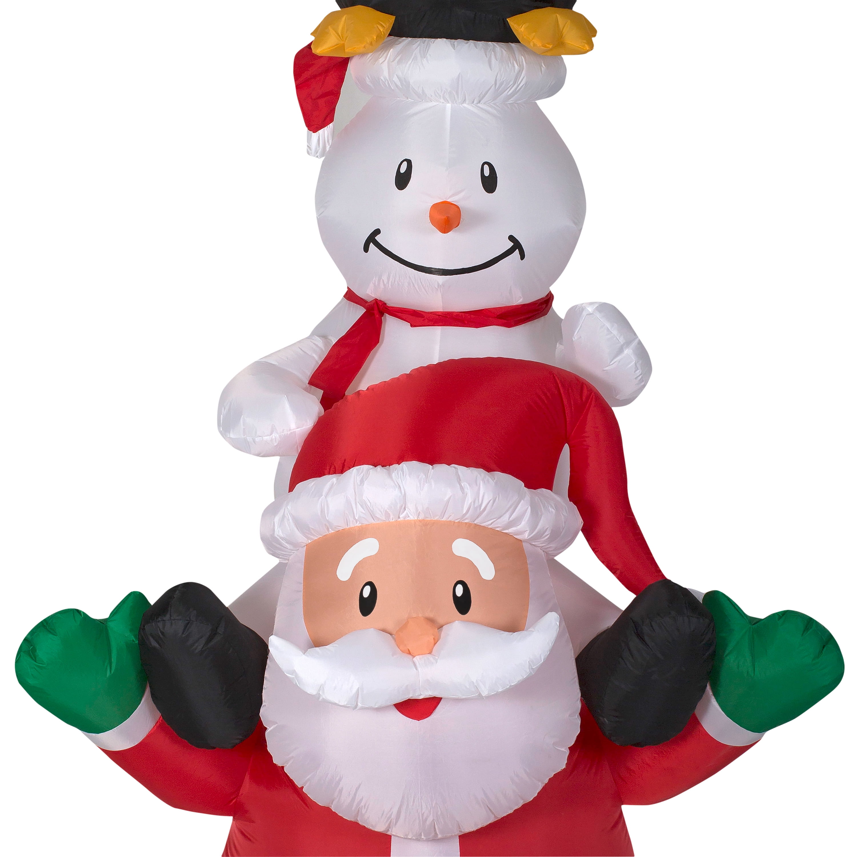 Airblown Inflatable Stacked Santa Snowman Penguin 10ft tall by Gemmy