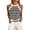 Black, variant on CHICME Tank Tops for Women Gold Button Striped Print Crew Neck Sleeveless Knit Vest Slim Fit Daily Commute Camisole Summer Top Khaki-M