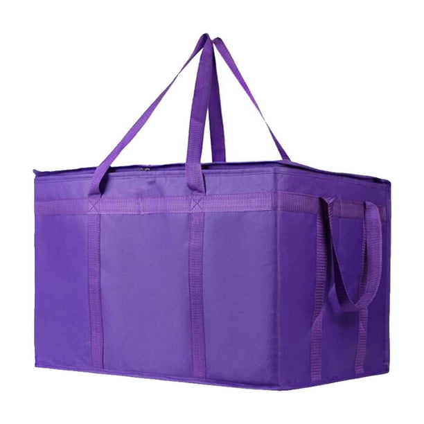 Bolsa aislante para entrega de pizza, bolsa de supermercado, bolsa aislante, calentador de pizza violeta