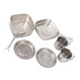 thumbnail image 1 of YSNOOWE Camping Kitchenware Camping Cookware Set Silver Easy to Clean Portable 1 Set, 1 of 8