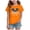 Tshirts-Orange, variant on kpoplk Girls Short Sleeve T Shirts Kids Summer Crewneck Tops Basic Tees 5-14 Years(Red,3-4 Y)