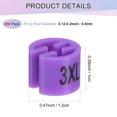 thumbnail image 3 of Uxcell 300-Pack Marcadores de Percha para Ropa, Clips de Tamaño 3XL Codificados por Color de Plástico que se Ajustan a Varillas de 3mm-5mm [Púrpura], 3 of 6