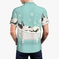thumbnail image 4 of Balery French Bulldog Taking a Bath Printed Men’s Short Sleeve Polo Shirt, Midweight Men's Shirt,Golf Polo shirts -3X-Large, 4 of 9