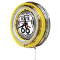 thumbnail image 2 of Route 66 15" Double Neon Wall Clock, 2 of 5