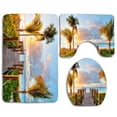 thumbnail image 1 of Juego de alfombras de baño ABPHQTO de 3 piezas Tropical Verano, 1 of 2