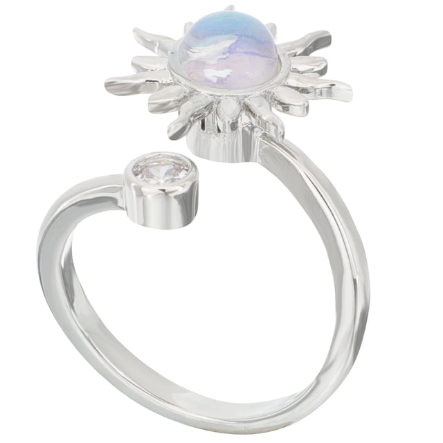 Anillo ajustable abierto, estético, de moda, con diseño de girasol para mujer.