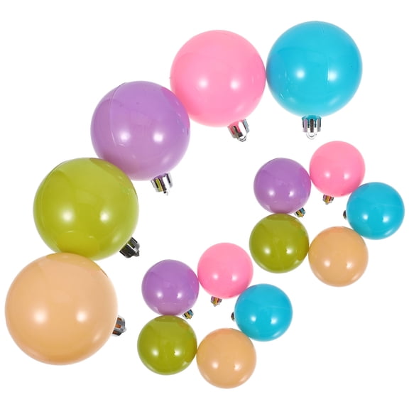 HEANUJJ Shatterproof Tree Ornaments Assorted Colors Lightweight Plastic for Festive Decor