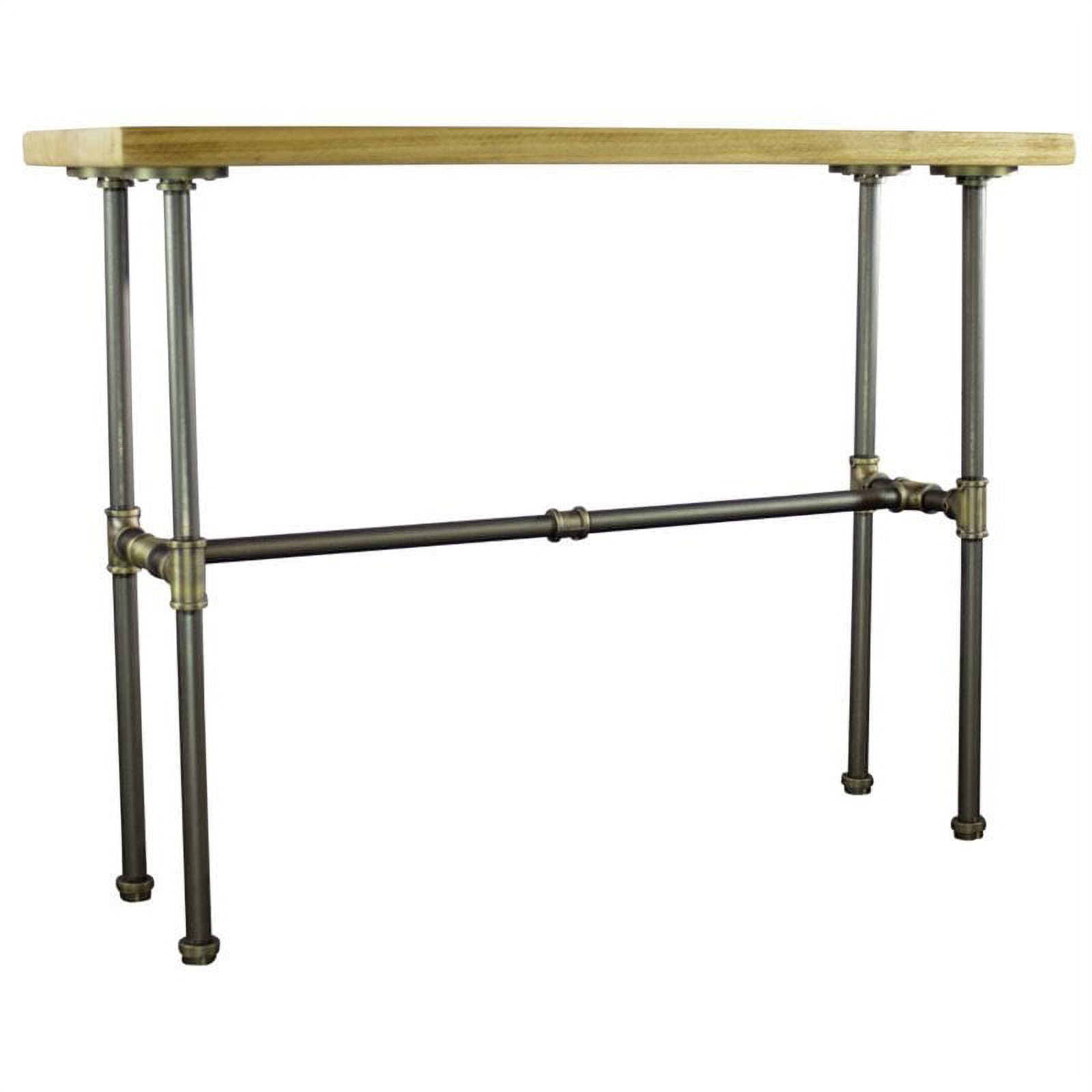 Corvallis Industrial pipe console sofa halltable metal with reclaimed