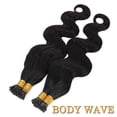 thumbnail image 2 of SEGO I Tip Hair Extensions Hair Extensions 100% Remy Human Hair Stick Tip Keratin Real For Women Natural Black Color Body Wave, 2 of 7