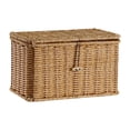 thumbnail image 1 of Canasta de almacenamiento con tapa rectangular Práctico decorativo Organizador casero Bin de almacenamiento para el dormitorio de la oficina Desk Baño 24CMX14CMX14CM, 1 of 8
