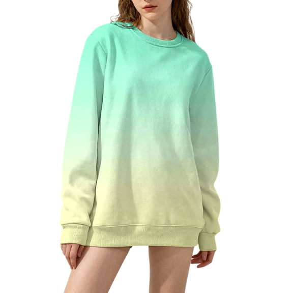 MVRLSH Essentials Hoodies for Women Christmas Graphic Crewneck Oversized Long Sleeve Autumn Winter Pullover Spring Fall Layering Daily Outfit Match Sweatshirt Yellow - M