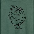 thumbnail image 3 of Instant Message - Country Casuals - Chicken w/ Flowers - Women's Lightweight French Terry Long Sleeve Shirt, 3 of 6