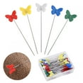 thumbnail image 4 of 200 Pcs Quilting Pins Butterfly Shaped End Flat Head Sewing Pins Mixed Color Set, 4 of 8